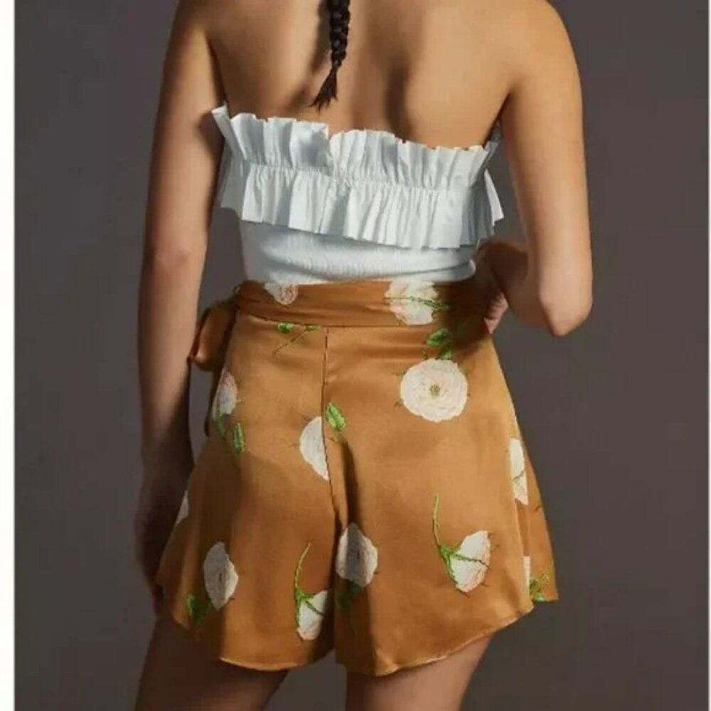 NWT Anthropologie Maeve Silky Floral Mini Skort.  SZ M - Picture 2 of 3